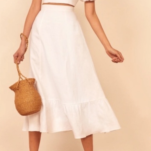 New Reformation Yucca Linen Skirt Only - Picture 8 of 8